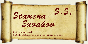 Stamena Šuvakov vizit kartica